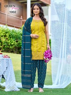 Mukesh queen patiyala 2 kurtis fabric wholesale